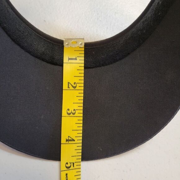 Walt Disney World Vintage Nylon Black Sun Visor Hat Colorful Embroidery - Picture 11 of 13